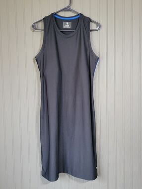 MPG Sport Sleeveless Performance Dress Athletic Side Stripe Black Women's Large